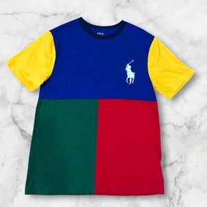 Polo by Ralph Lauren Kids Color Block Shirt - Blue, Yellow, Green, Red